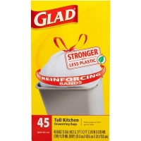 Glad - Glad Clear Kitchen Tall Kitchen 13 Gallon Drawstring Bags 45 Pack  (45 count)